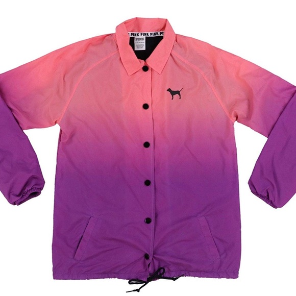 PINK Victoria's Secret Jackets & Blazers - Victoria Secret Pink Ombré Anorak Brand New!! 😍